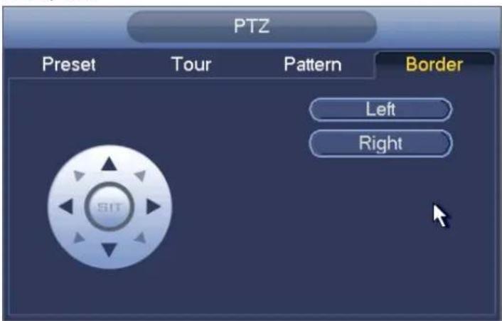 PTZ Preset Tour Pattern Border Left Right