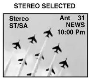 STEREO SELECTED Stereo ST/SA Ant 31 NEWS 10:00 Pm