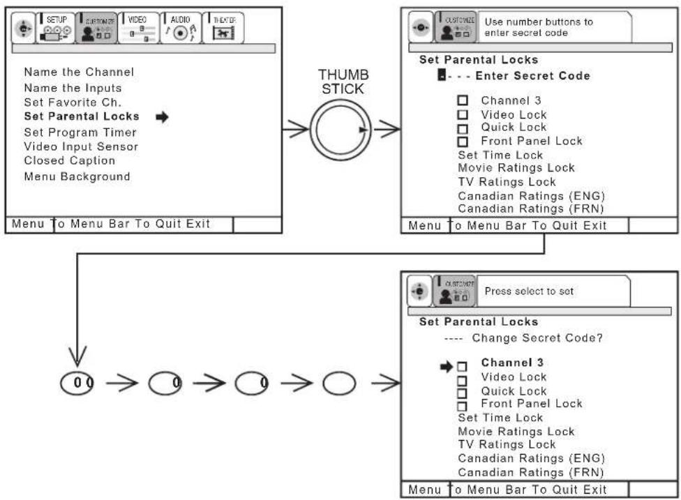 HITACHI 61SWX12B - SET PARENTAL LOCKS - 1
