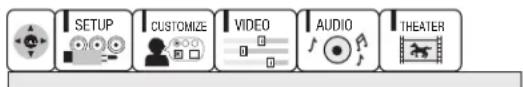 SETUP CUSTOMIZE VIDEO AUDIO THEATER