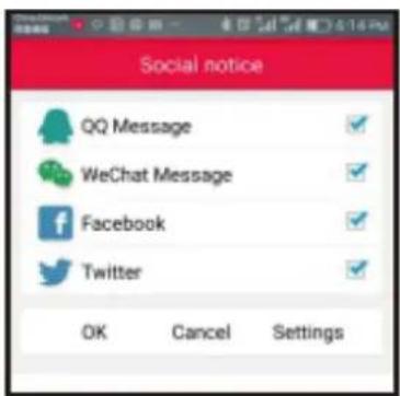 Social notice QQ Message WeChat Message Facebook Twitter OK Cancel Settings