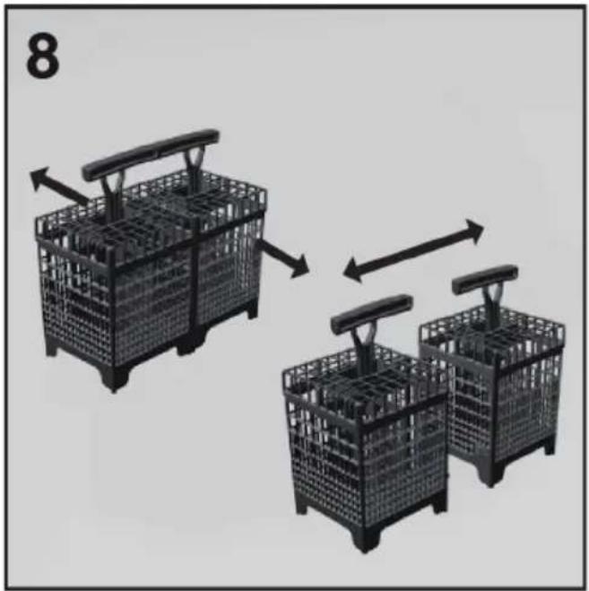 HOOVER HDIN 4T613FS-80 - Cutlery basket (fig. 8) - 1