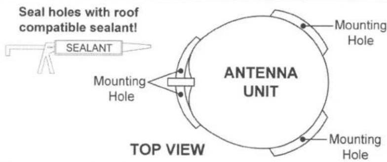 KING Tailgater Controls VQ4550 - ANTENNA UNIT LOCATION (see illustration on next page) - 3