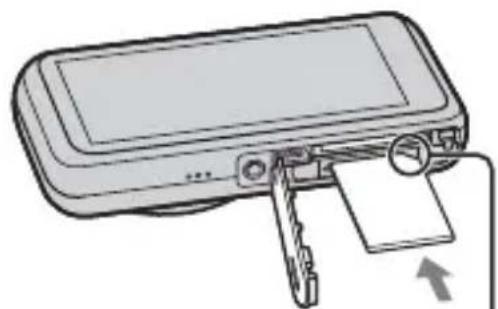 Diagram of a handheld electronic device with a scroll and paper holder, showing no text or symbols