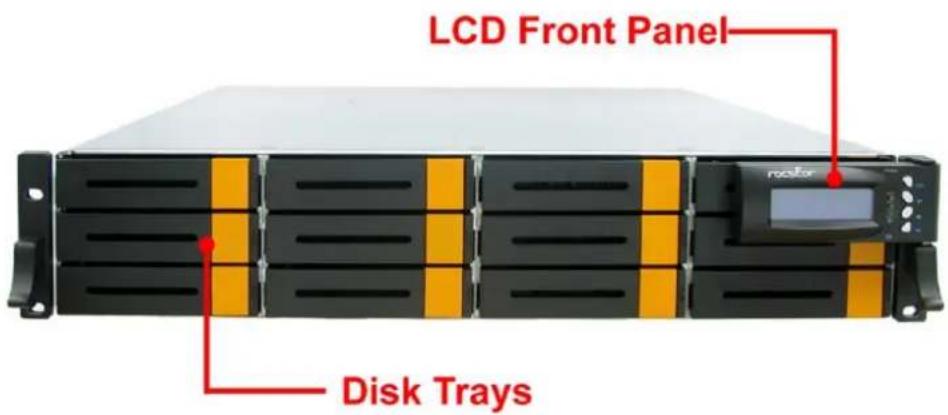 LCD Front Panel Disk Trays