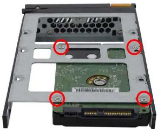 Rocstor Enteroc N1823 - Installing 2.5" Disk in a Disk Tray - 4