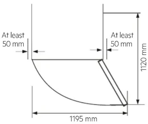 Becken BC3423 - Space requirement - 2