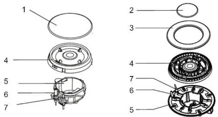 Technical diagram of a mechanical assembly with numbered parts for identification