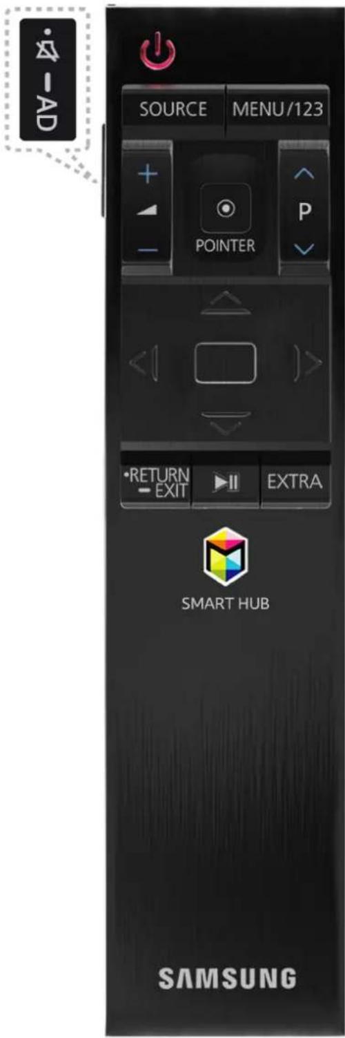 SOURCE MENU/123 + - POINTER P - RETURN EXIT EXTRA SMART HUB SAMSUNG
