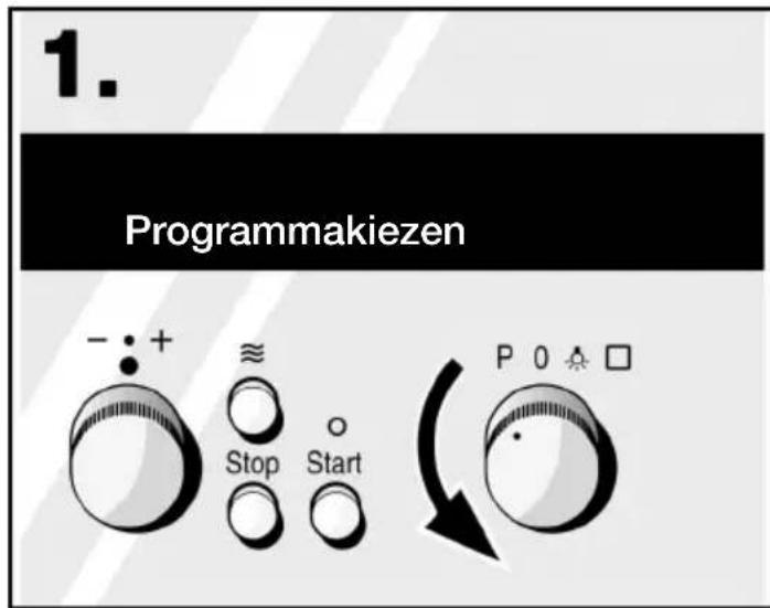 1. Programmakiezen - : + ≈ Stop Start P 0 ▲ □