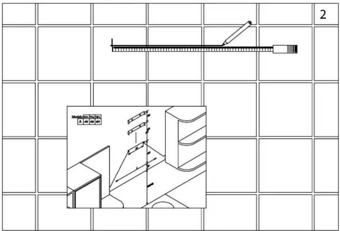 Technical drawing with dimensioned mechanical assembly and 3D model of a mechanical part, labeled with '2' in top-left corner