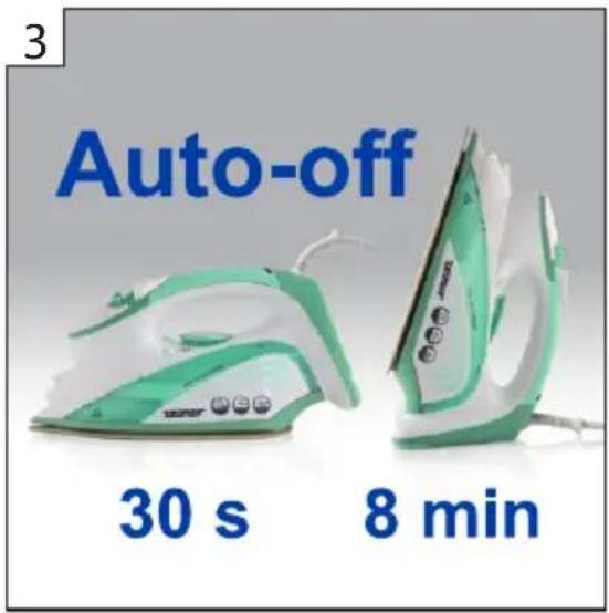 3 Auto-off 30 s 8 min