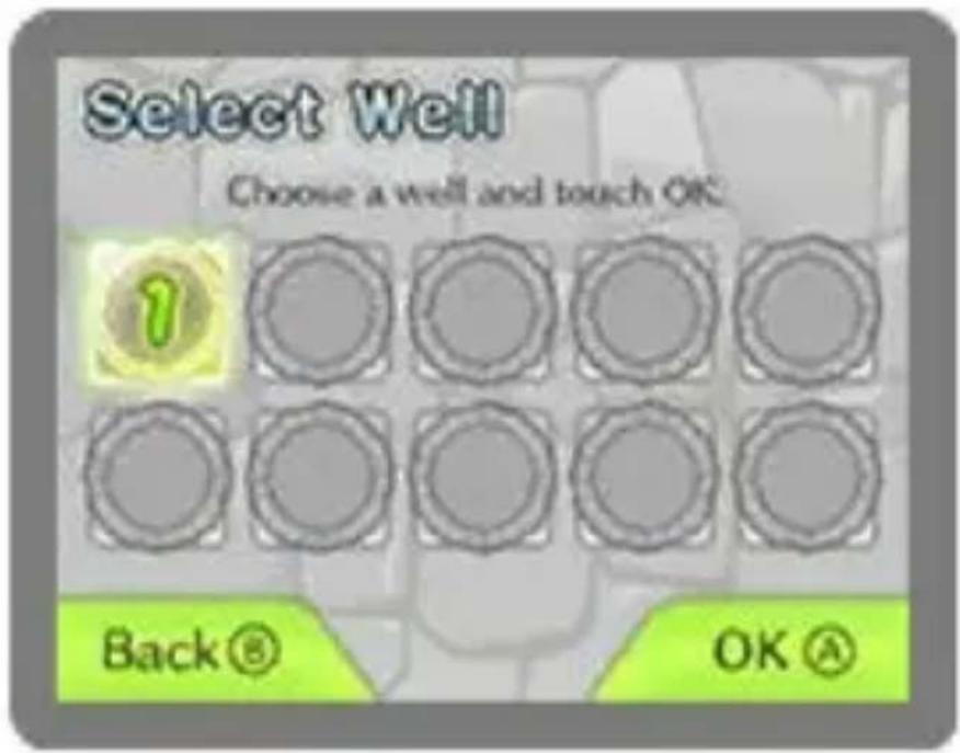 Select Well Choose a well and touch OK 1 Back ⑧ OK Ⓐ
