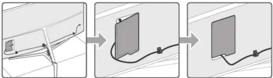 SAMSUNG UE49KS9000L - Covering the ports with the Cover Terminal - 1