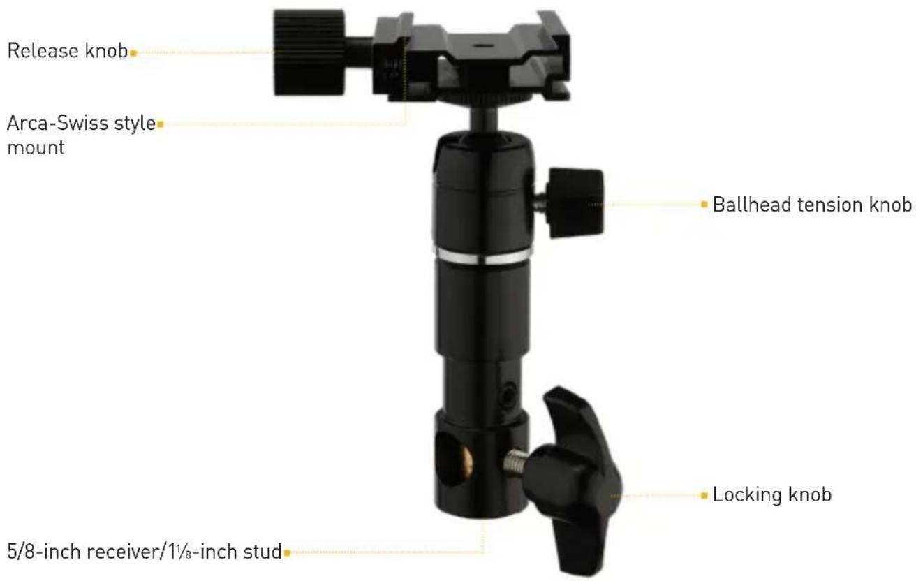 Genaray Spectro LED Baton 20 - Arca-Swiss style ballhead mount - 1