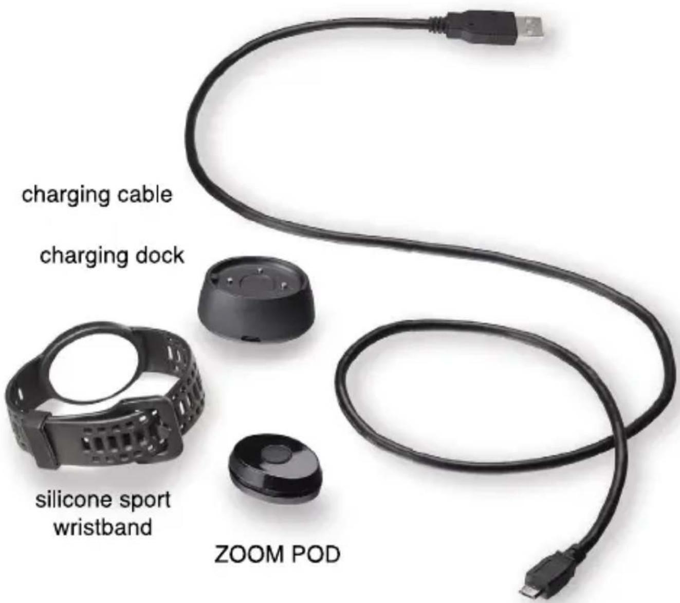 charging cable charging dock silicone sport wristband ZOOM POD