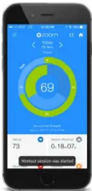 69 You are at Full Exercise Says on 2018/12/24 07:00 Workout session was started