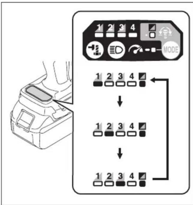 MAKITA DTW300TX2 - Changing the application mode - 1