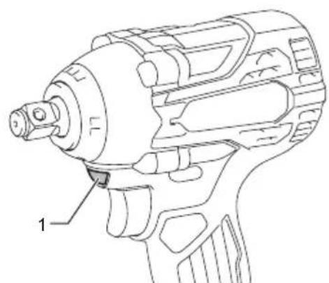 MAKITA DTW300TX2 - Lighting up the front lamp - 1