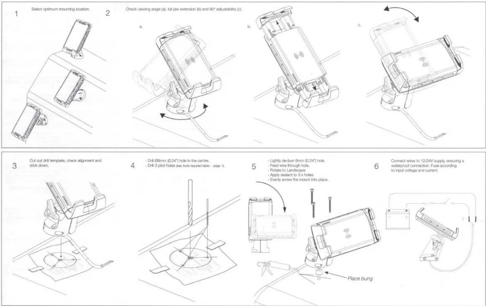 Scanstrut ROKK Edge Qi - Tools required: - 3