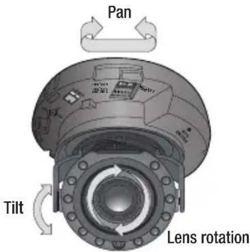 Hanwha SCD-6081R - Adjusting the monitoring direction for the camera - 1