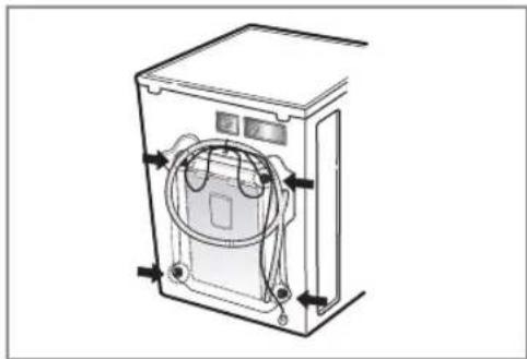 LG WD-10480NV - ■ Transportpoltide eemaldamine - 1