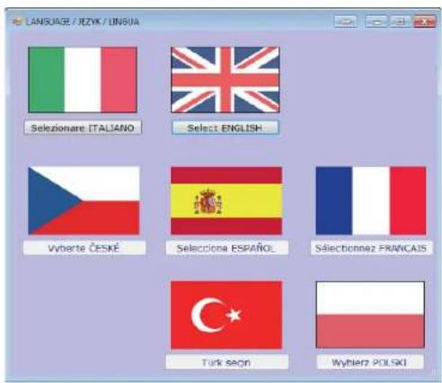 LANGUAGE / JEZYK / UNSIJA Selezionare ITALIANO Select ENGLISH Wyberte ČESKĖ Seleccione ESPAÑOL Sélectionnez FRANÇAIS Türk sign Wybrarz POLSKI