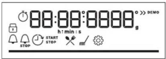 88:00:00:00:00 g h : min : s STOP START STOP DEMO