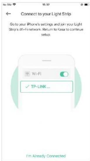 TP-LINK Kasa Smart KL400L10 - Step 6. Join Your Light Strip's Wi-Fi - 3