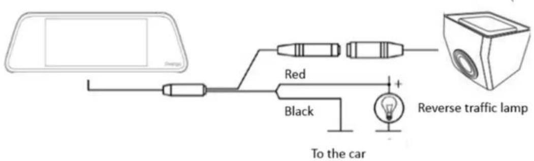 Red Black To the car Reverse traffic lamp