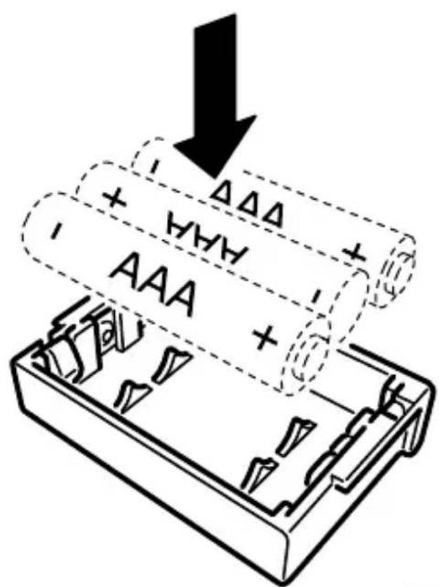 Diagram illustrating battery internal structure with charge distribution and downward arrow indicating reduction or dislocation