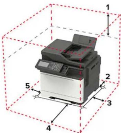 LEXMARK MC2535 - Printeri paigalduskoha valimine - 1