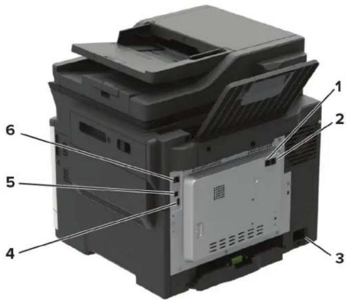 LEXMARK MC2535 - Kaablite ühendamine - 1