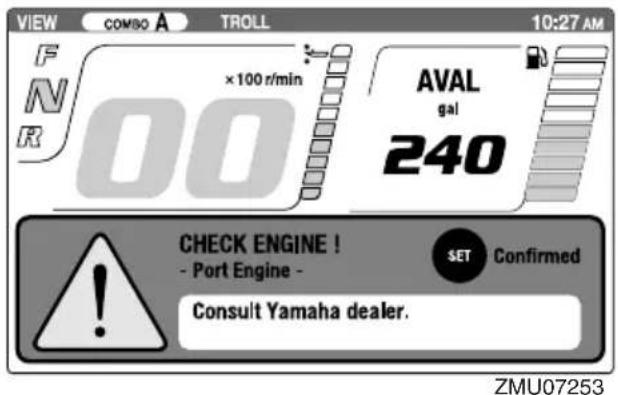 YAMAHA FL250D1 - Engine trouble alert - 1