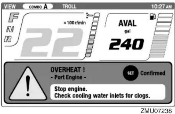 YAMAHA FL250D1 - Overheat alert - 3
