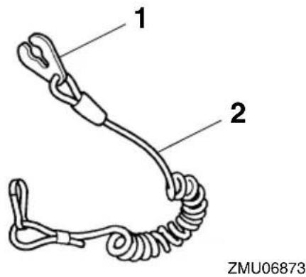 YAMAHA FL250D1 - Engine shut-off cord (lanyard) - 1