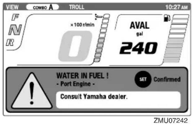 YAMAHA FL250D1 - Low oil pressure-alert - 1