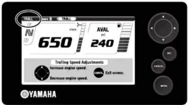 YAMAHA FL250D1 - Adjusting trolling speed - 4