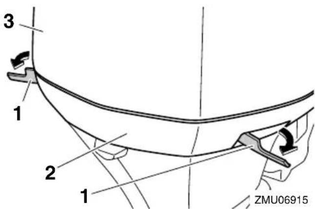 YAMAHA FL250D1 - Removing top cowling - 2