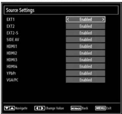 Finlux 55S6040-M - Configuring Source Settings - 1
