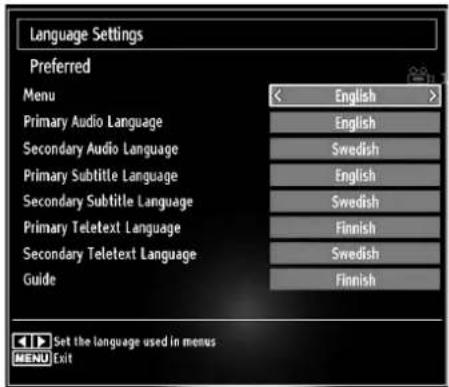 Finlux 55S6040-M - Language Settings - 1