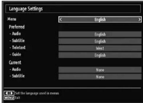 Finlux 55S6040-M - Confi guring Language Preferences - 1