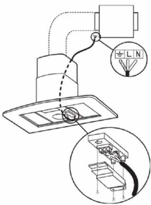 Savo CH-5206 -S - Virran syöttö liesikuvulle: - 1