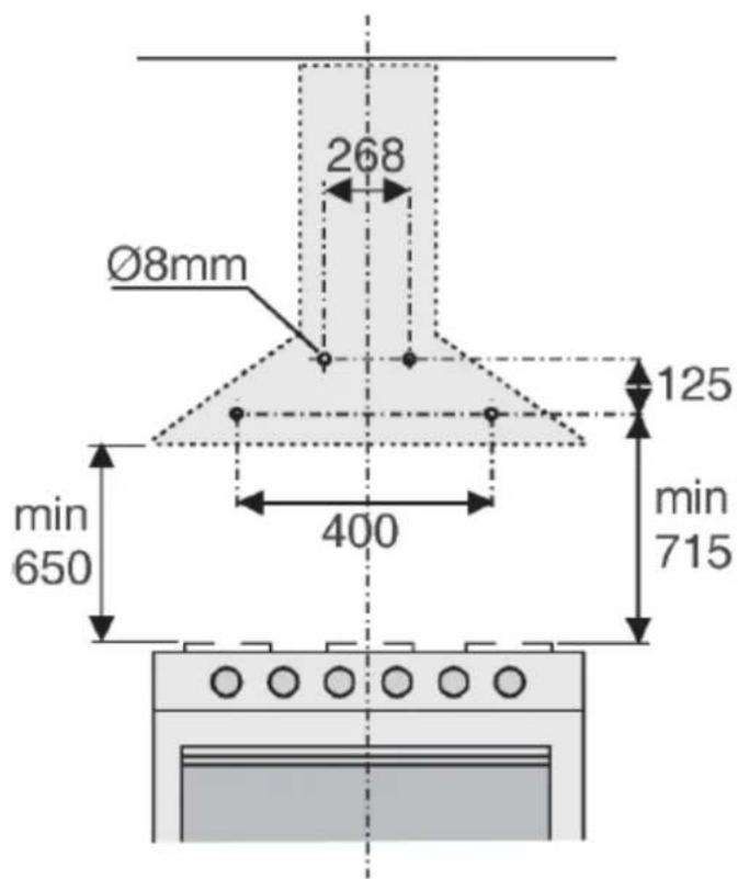 Ø8mm 268 125 400 min 650 min 715