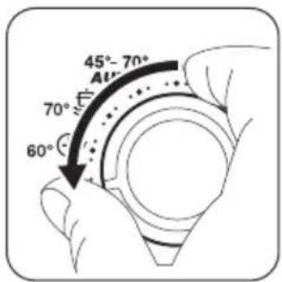 45°-70° 70° 60°
