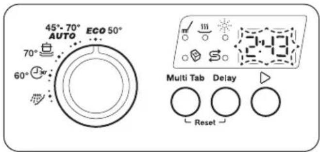 45°- 70° ECO 50° AUTO 70° 60° Multi Tab Delay Reset