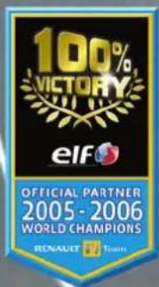 100% VICTORY eIF OFFICIAL PARTNER 2005 - 2006 WORLD CHAMPIONS RENault Team