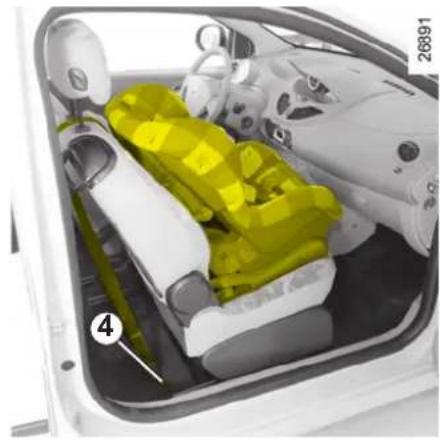 RENAULT Twingo (2009) - LASTEN TURVALLISUUS: turvaistuimen kiinnityksen valinta (jatkoa) - 3