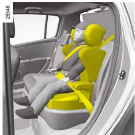 RENAULT Twingo (2009) - Kasvot menosuuntaan asennettava turvaistuin - 1