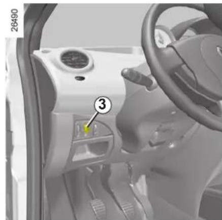 RENAULT Twingo (2009) - Kojetaulun taustavalon säätö - 1
